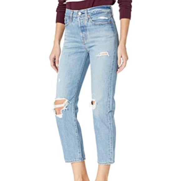 Levis Wedgie Straight Ripped Jeans 